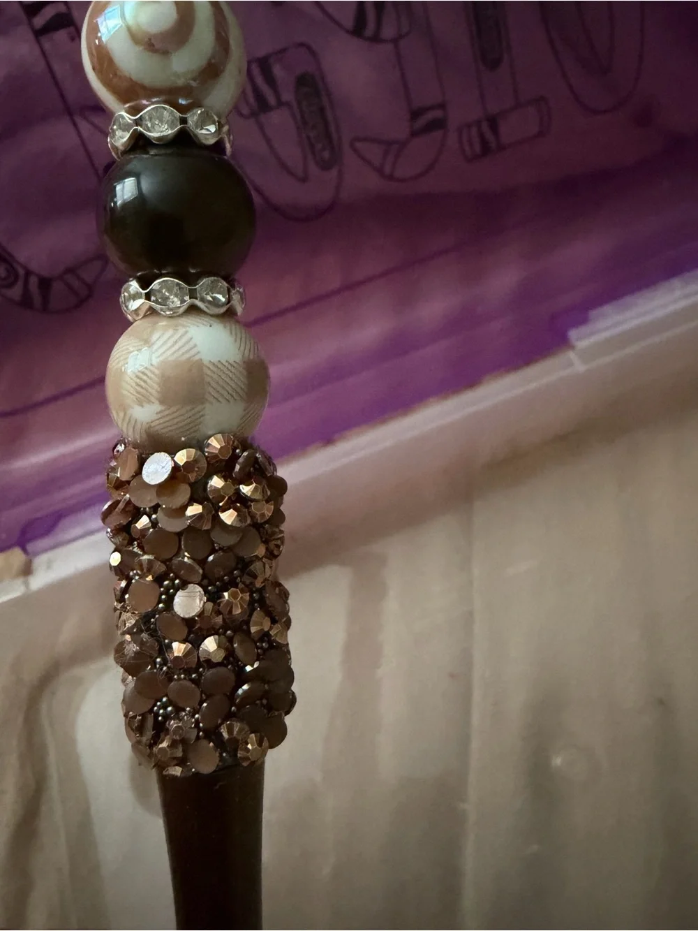 Brown & Cream Flocked Bunny Pen